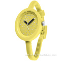 Kids Silicone Thin Strap Diamond Quartz Watch